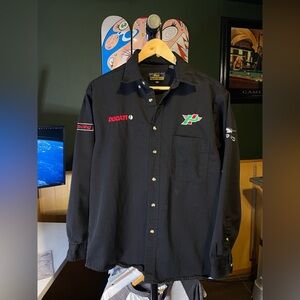 Vintage Black Ducati Racing, Aprilia , moto guzzi Button-Down Shirt, motorcycle